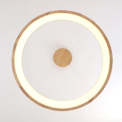 Brilagi - LED luster na lanku FALCON WOOD LED/60W/230V 3000/4000/6000K pr. 80 cm drevo