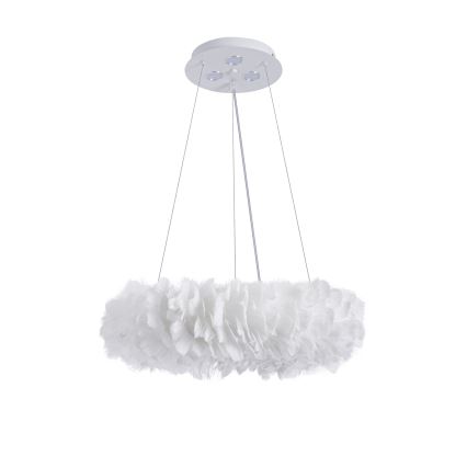 Brilagi - LED luster na lanku FEATHER 3xE27/40W/230V + 3xLED/3W pr. 40 cm biela