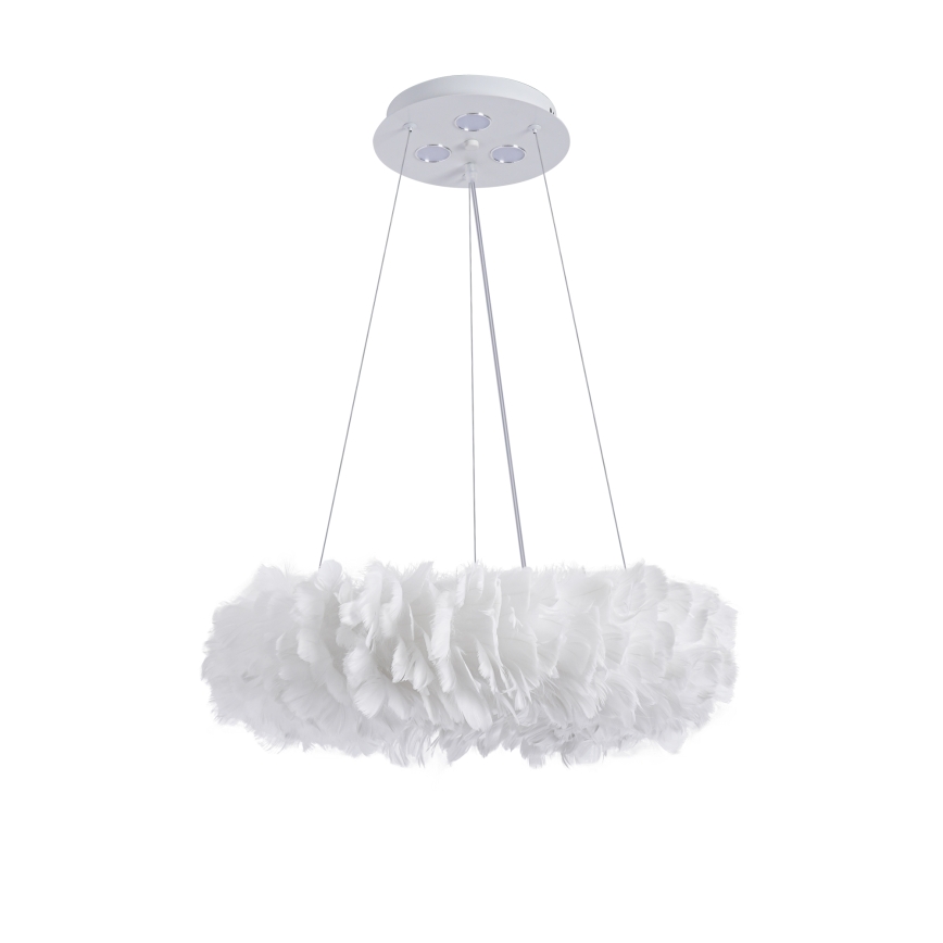 Brilagi - LED luster na lanku FEATHER 3xE27/40W/230V + 3xLED/3W pr. 40 cm biela