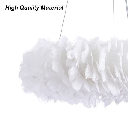 Brilagi - LED luster na lanku FEATHER 3xE27/40W/230V + 3xLED/3W pr. 40 cm biela
