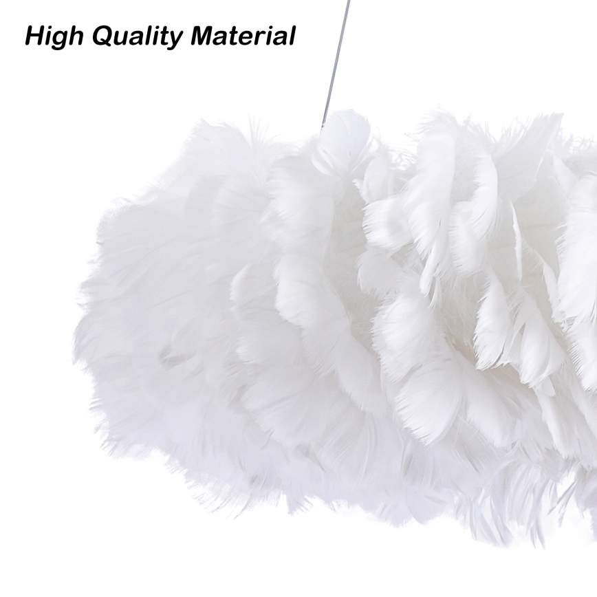 BRILAGI - LED luster na lanku FEATHER 3xE27/40W/230V + 3xLED/3W pr. 50 cm biela