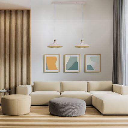 Brilagi - LED Luster na lanku FLAMENGO 2xE27/60W/230V béžová