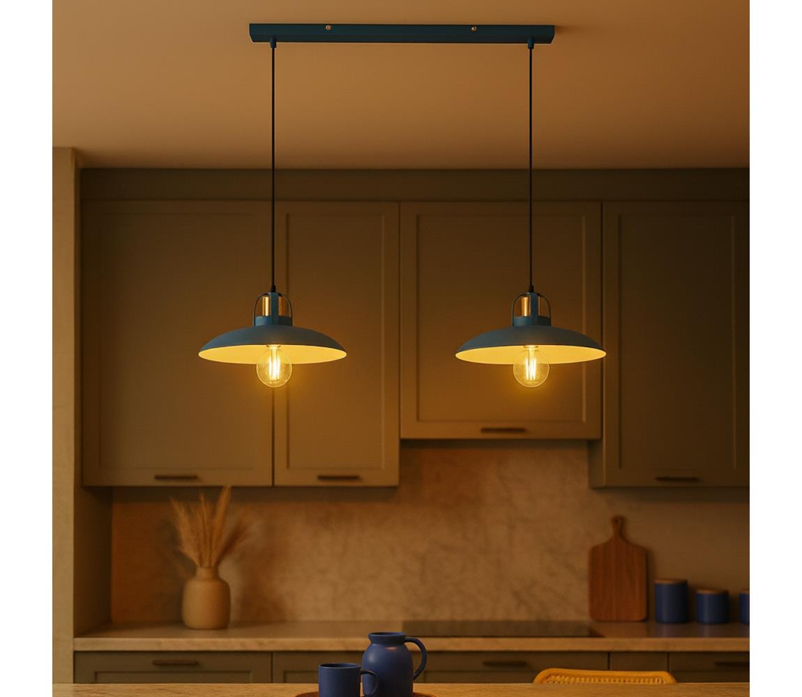 Brilagi - LED Luster na lanku FLAMENGO 2xE27/60W/230V modrá BG72375
