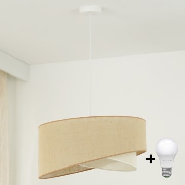 Brilagi - LED Luster na lanku LYRA 1xE27/15W/230V béžová/krémová