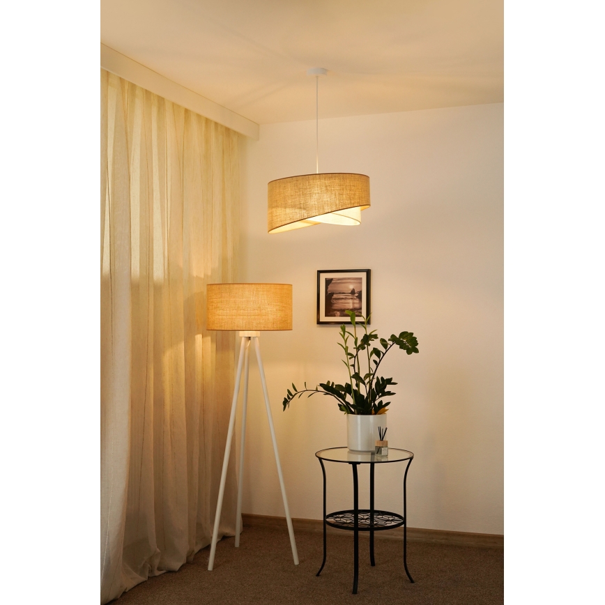 Brilagi - LED Luster na lanku LYRA 1xE27/15W/230V béžová/krémová