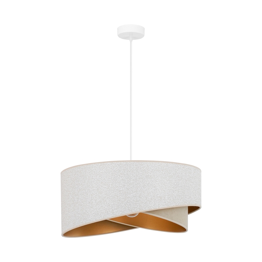 Brilagi - LED Luster na lanku LYRA 1xE27/15W/230V biela/béžová/zlatá