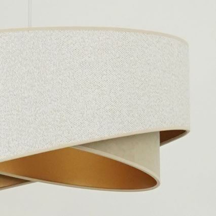 Brilagi - LED Luster na lanku LYRA 1xE27/15W/230V biela/béžová/zlatá