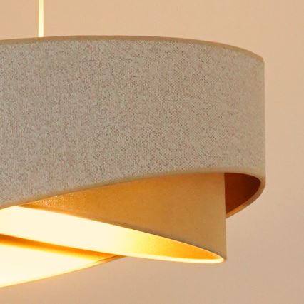 Brilagi - LED Luster na lanku LYRA 1xE27/15W/230V biela/béžová/zlatá