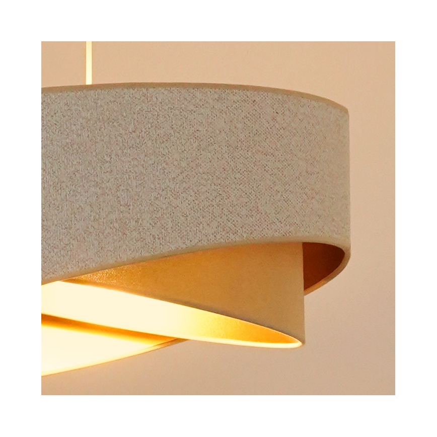 Brilagi - LED Luster na lanku LYRA 1xE27/15W/230V biela/béžová/zlatá