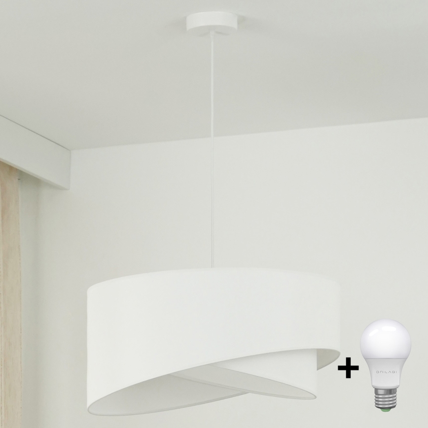 Brilagi - LED Luster na lanku LYRA 1xE27/15W/230V biela