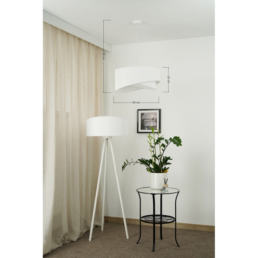 Brilagi - LED Luster na lanku LYRA 1xE27/15W/230V biela