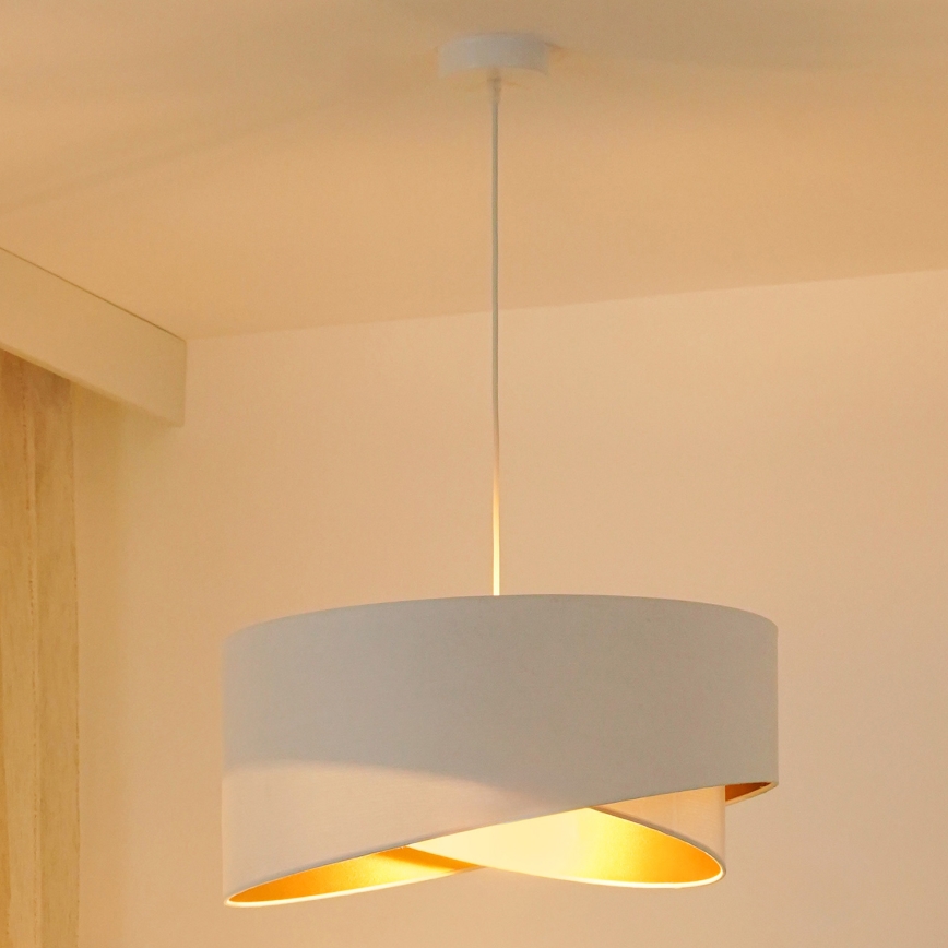 Brilagi - LED Luster na lanku LYRA 1xE27/15W/230V biela/zlatá