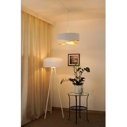 Brilagi - LED Luster na lanku LYRA 1xE27/15W/230V biela/zlatá