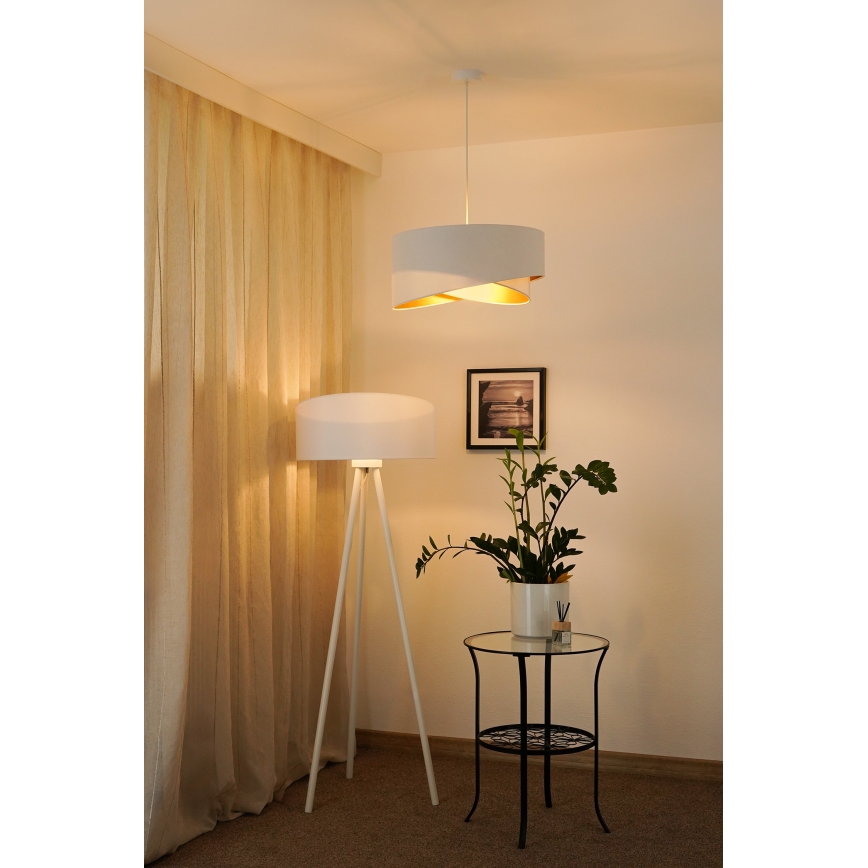 Brilagi - LED Luster na lanku LYRA 1xE27/15W/230V biela/zlatá