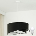 Brilagi - LED Luster na lanku LYRA 1xE27/15W/230V čierna/biela