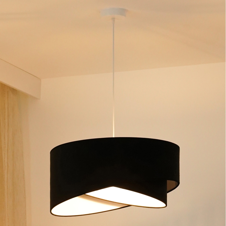 Brilagi - LED Luster na lanku LYRA 1xE27/15W/230V čierna/biela