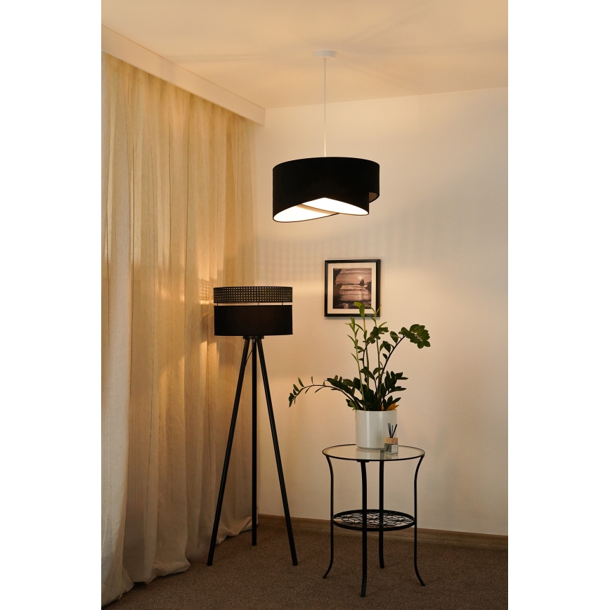Brilagi - LED Luster na lanku LYRA 1xE27/15W/230V čierna/biela