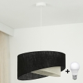Brilagi - LED Luster na lanku LYRA 1xE27/15W/230V čierna/krémová