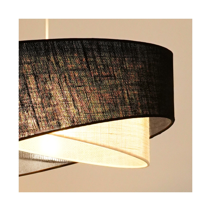 Brilagi - LED Luster na lanku LYRA 1xE27/15W/230V čierna/krémová