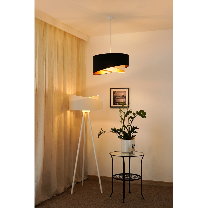 Brilagi - LED Luster na lanku LYRA 1xE27/15W/230V čierna/krémová/zlatá