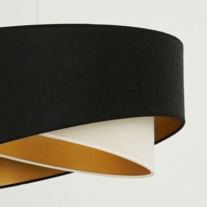 Brilagi - LED Luster na lanku LYRA 1xE27/15W/230V čierna/krémová/zlatá