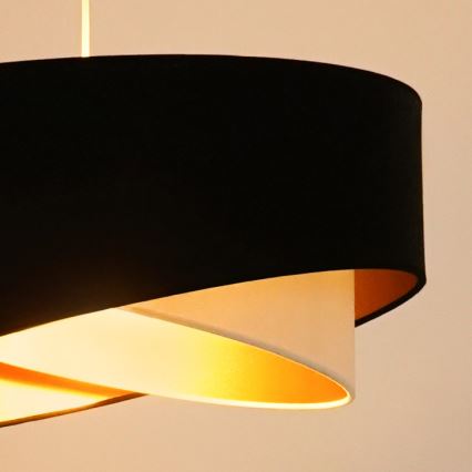 Brilagi - LED Luster na lanku LYRA 1xE27/15W/230V čierna/krémová/zlatá