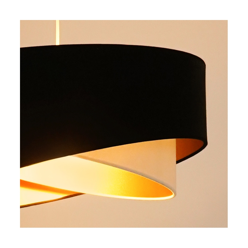 Brilagi - LED Luster na lanku LYRA 1xE27/15W/230V čierna/krémová/zlatá