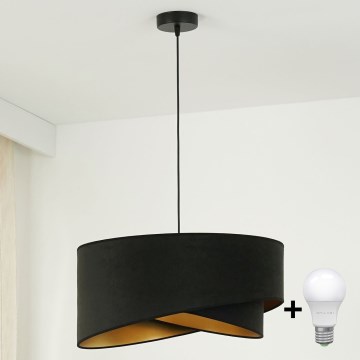 Brilagi - LED Luster na lanku LYRA 1xE27/15W/230V čierna/zlatá