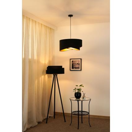 Brilagi - LED Luster na lanku LYRA 1xE27/15W/230V čierna/zlatá