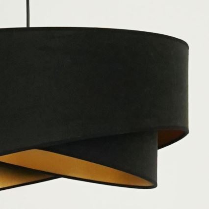 Brilagi - LED Luster na lanku LYRA 1xE27/15W/230V čierna/zlatá