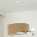 Brilagi - LED Luster na lanku LYRA 1xE27/15W/230V hnedá/biela