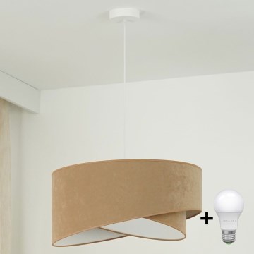 Brilagi - LED Luster na lanku LYRA 1xE27/15W/230V hnedá/biela