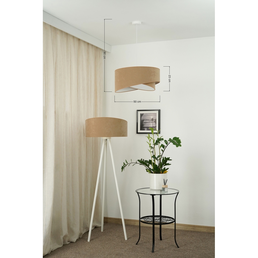 Brilagi - LED Luster na lanku LYRA 1xE27/15W/230V hnedá/biela