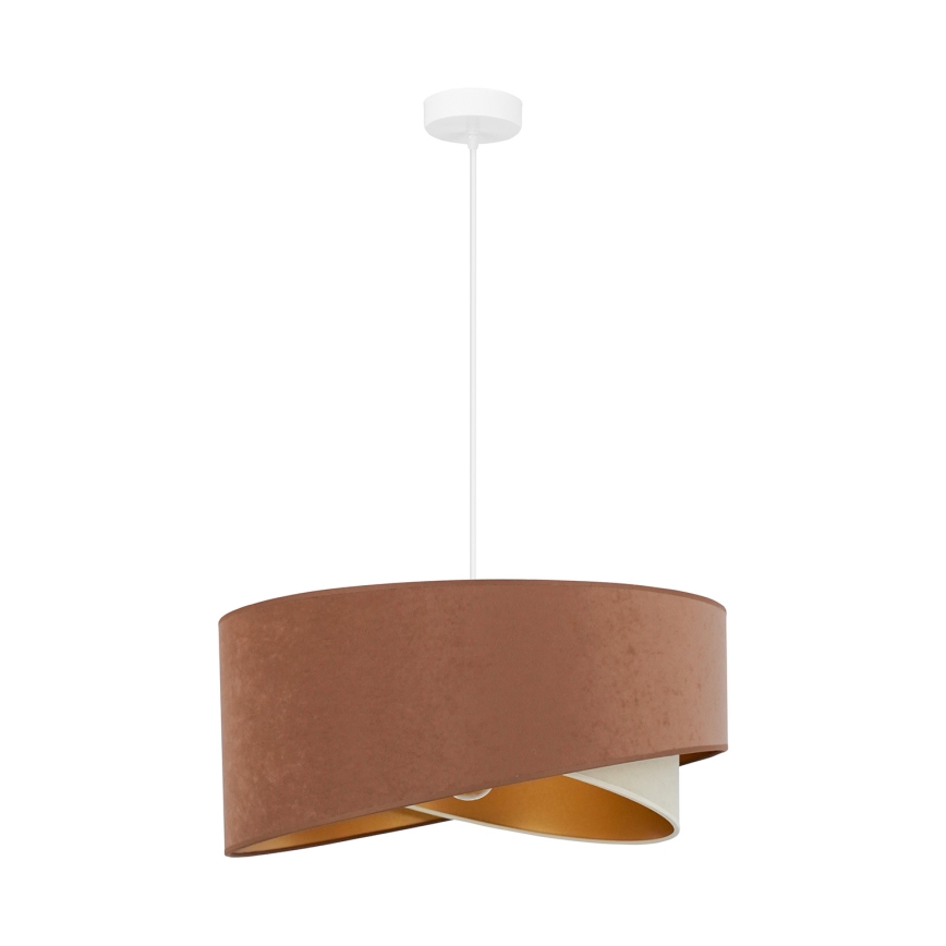 Brilagi - LED Luster na lanku LYRA 1xE27/15W/230V hnedá/krémová/zlatá