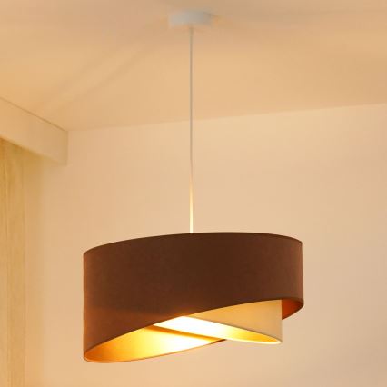 Brilagi - LED Luster na lanku LYRA 1xE27/15W/230V hnedá/krémová/zlatá