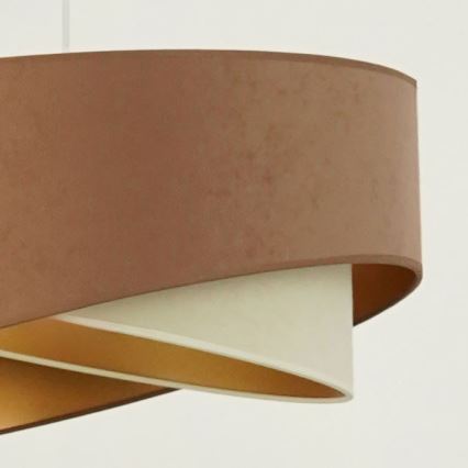 Brilagi - LED Luster na lanku LYRA 1xE27/15W/230V hnedá/krémová/zlatá