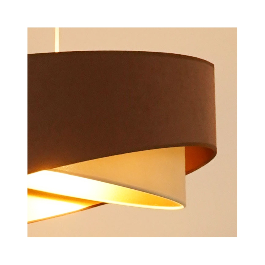 Brilagi - LED Luster na lanku LYRA 1xE27/15W/230V hnedá/krémová/zlatá