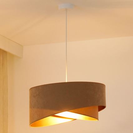 Brilagi - LED Luster na lanku LYRA 1xE27/15W/230V hnedá/zlatá