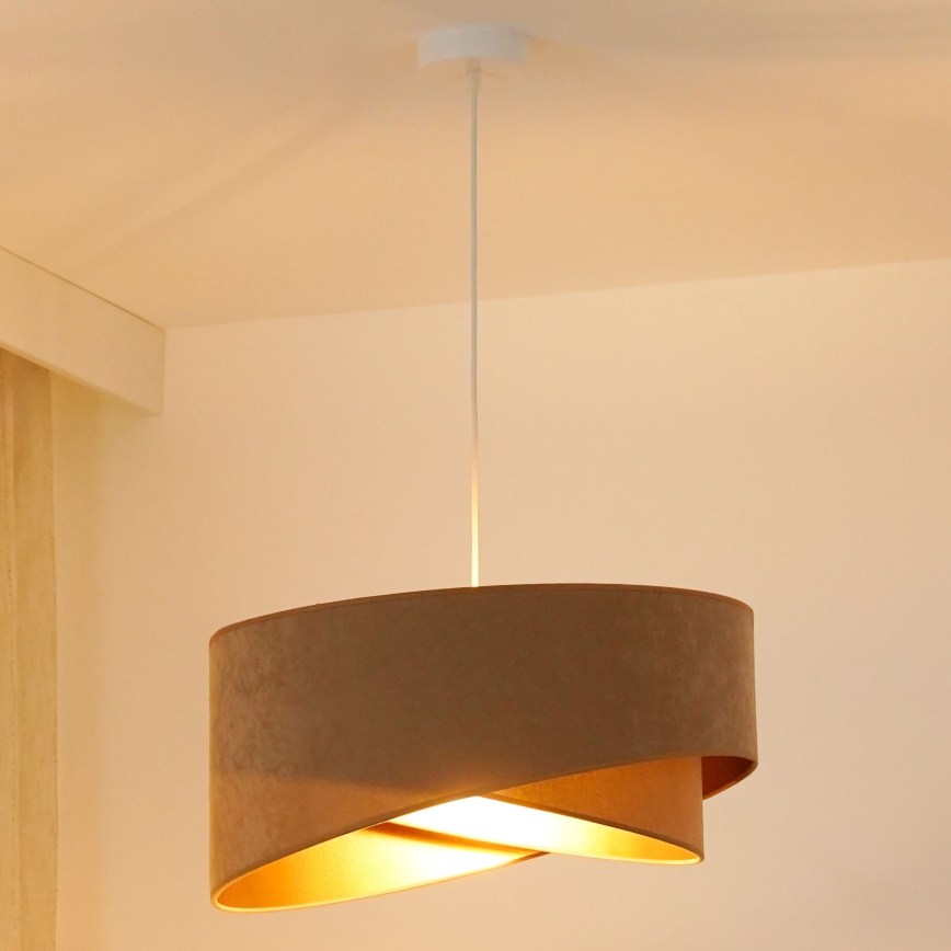 Brilagi - LED Luster na lanku LYRA 1xE27/15W/230V hnedá/zlatá