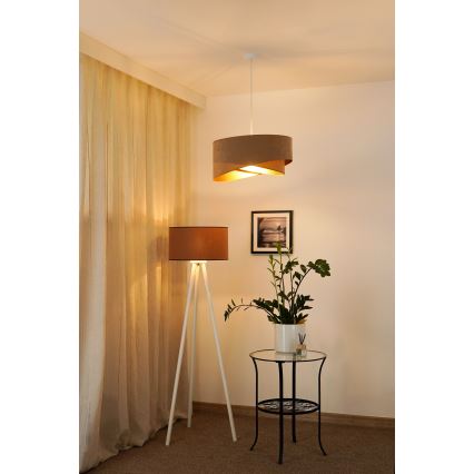 Brilagi - LED Luster na lanku LYRA 1xE27/15W/230V hnedá/zlatá