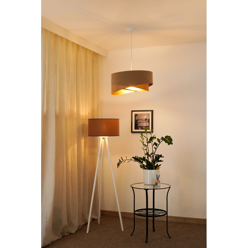 Brilagi - LED Luster na lanku LYRA 1xE27/15W/230V hnedá/zlatá