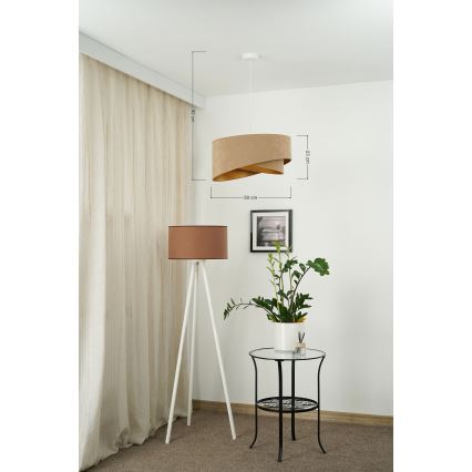 Brilagi - LED Luster na lanku LYRA 1xE27/15W/230V hnedá/zlatá