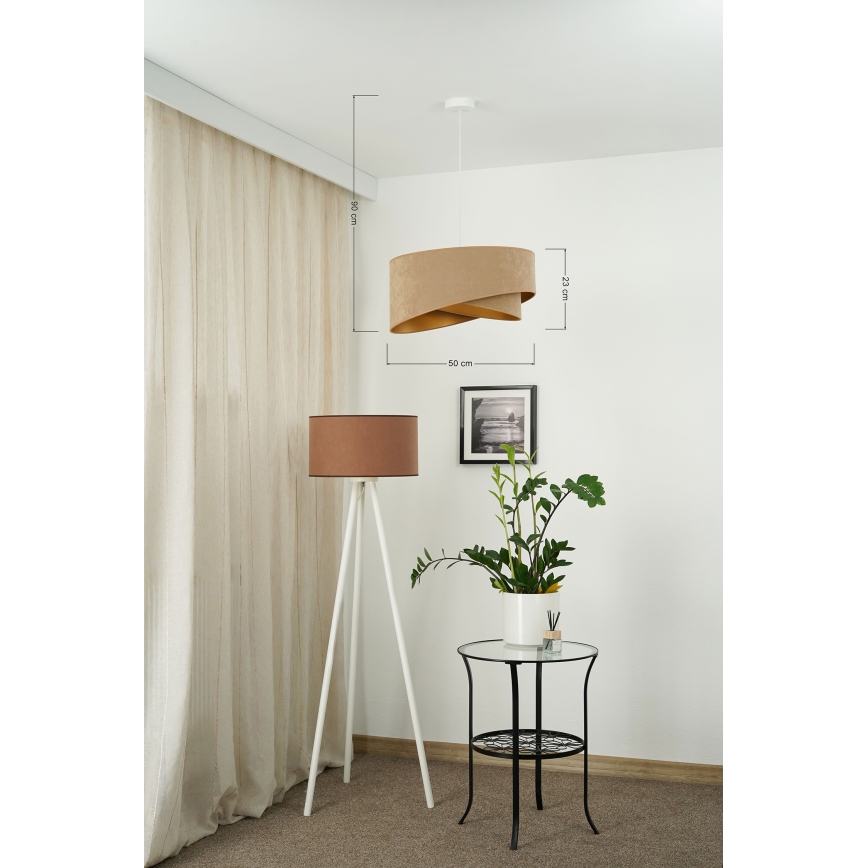 Brilagi - LED Luster na lanku LYRA 1xE27/15W/230V hnedá/zlatá