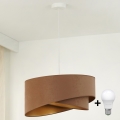 Brilagi - LED Luster na lanku LYRA 1xE27/15W/230V hnedá/zlatá