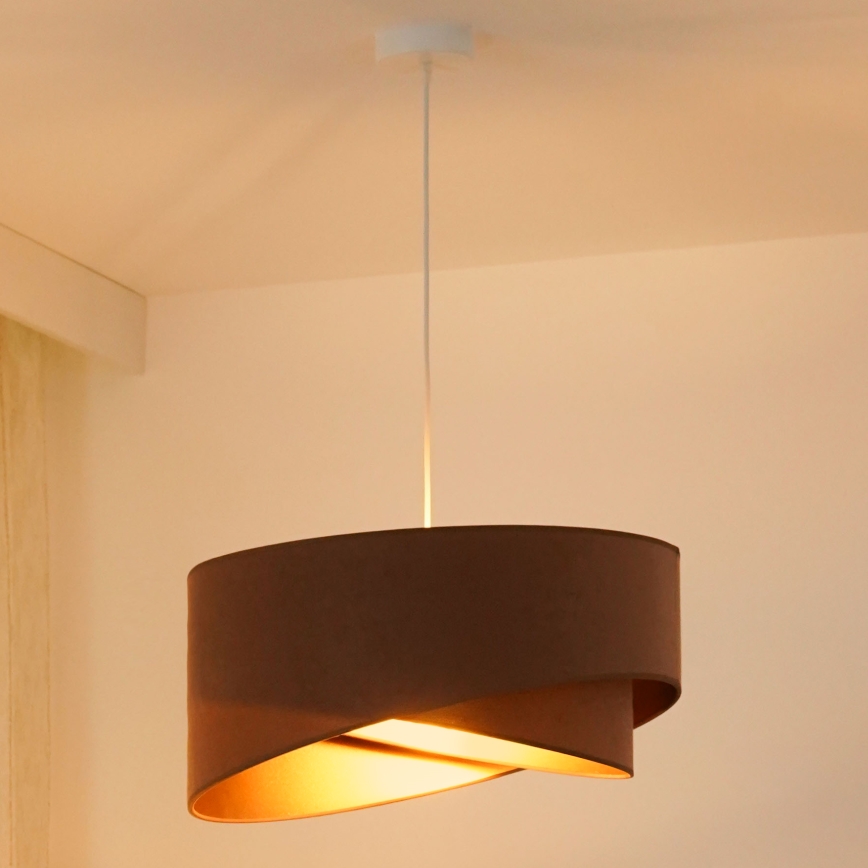Brilagi - LED Luster na lanku LYRA 1xE27/15W/230V hnedá/zlatá