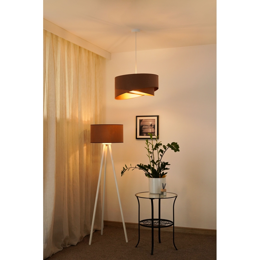Brilagi - LED Luster na lanku LYRA 1xE27/15W/230V hnedá/zlatá