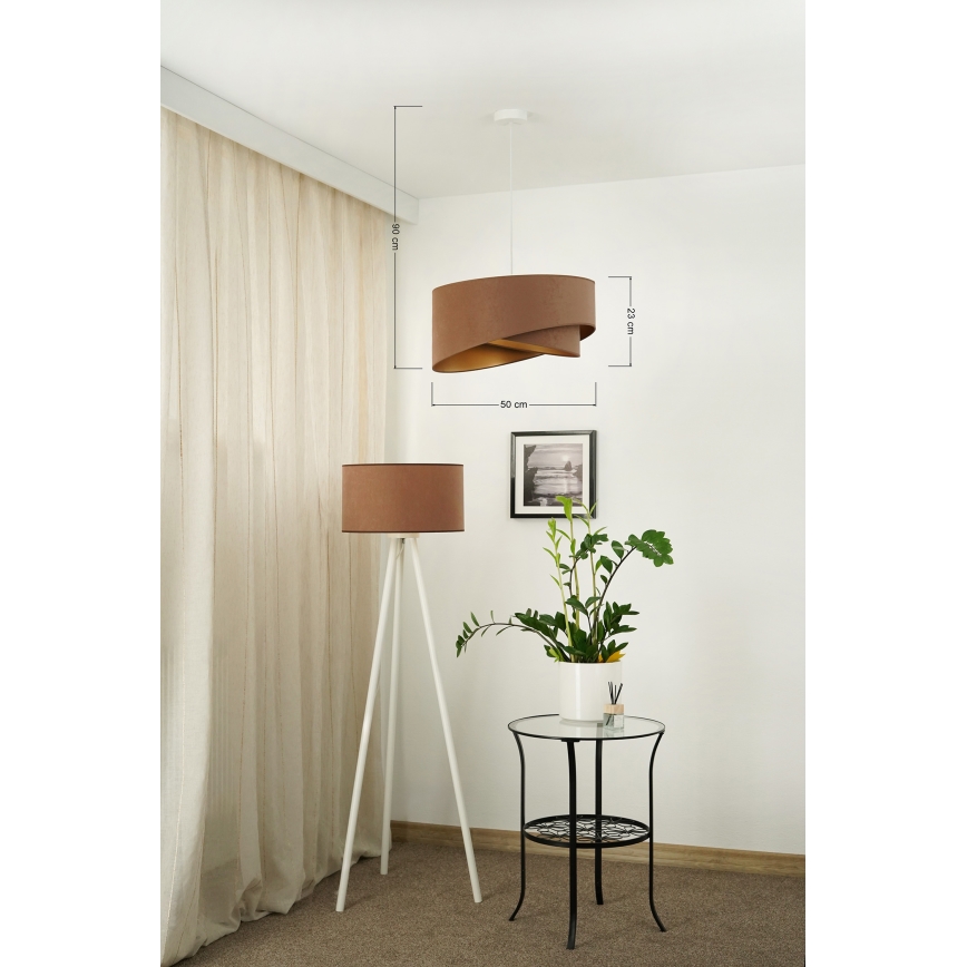 Brilagi - LED Luster na lanku LYRA 1xE27/15W/230V hnedá/zlatá