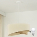 Brilagi - LED Luster na lanku LYRA 1xE27/15W/230V krémová/béžová