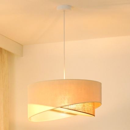 Brilagi - LED Luster na lanku LYRA 1xE27/15W/230V krémová/béžová