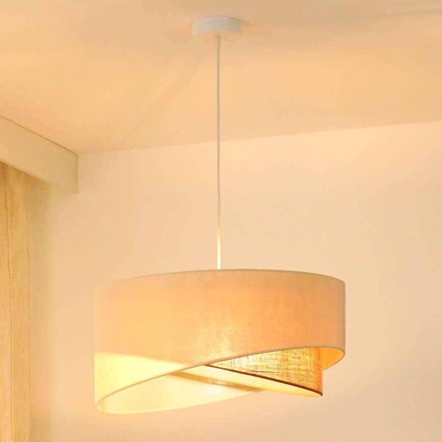 Brilagi - LED Luster na lanku LYRA 1xE27/15W/230V krémová/béžová